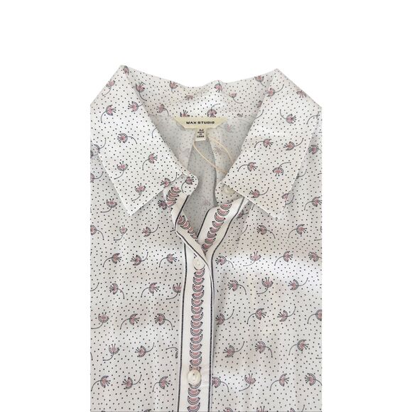 MAX STUDIO button down long sleeve shirt size M - Picture 2 of 11
